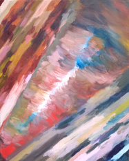 False Landscape II: Line Clouds. Oil on Canvas Board. 16x20.